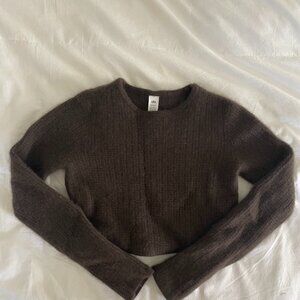 ALO Yoga Brown Crew Neck Sweater